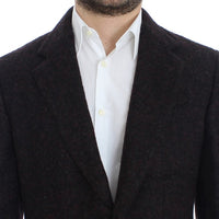 Bordeaux alpaga two button blazer