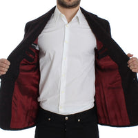 Bordeaux alpaga two button blazer