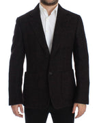 Bordeaux alpaga two button blazer