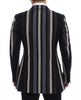 Multicolor striped wool slim blazer