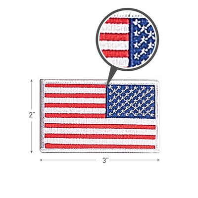 Iron On / Sew On Embroidered US Flag Patch