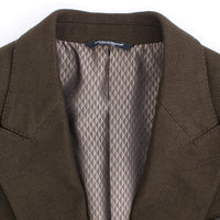 Green wool regular fit blazer