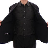 Black silk slim fit blazer