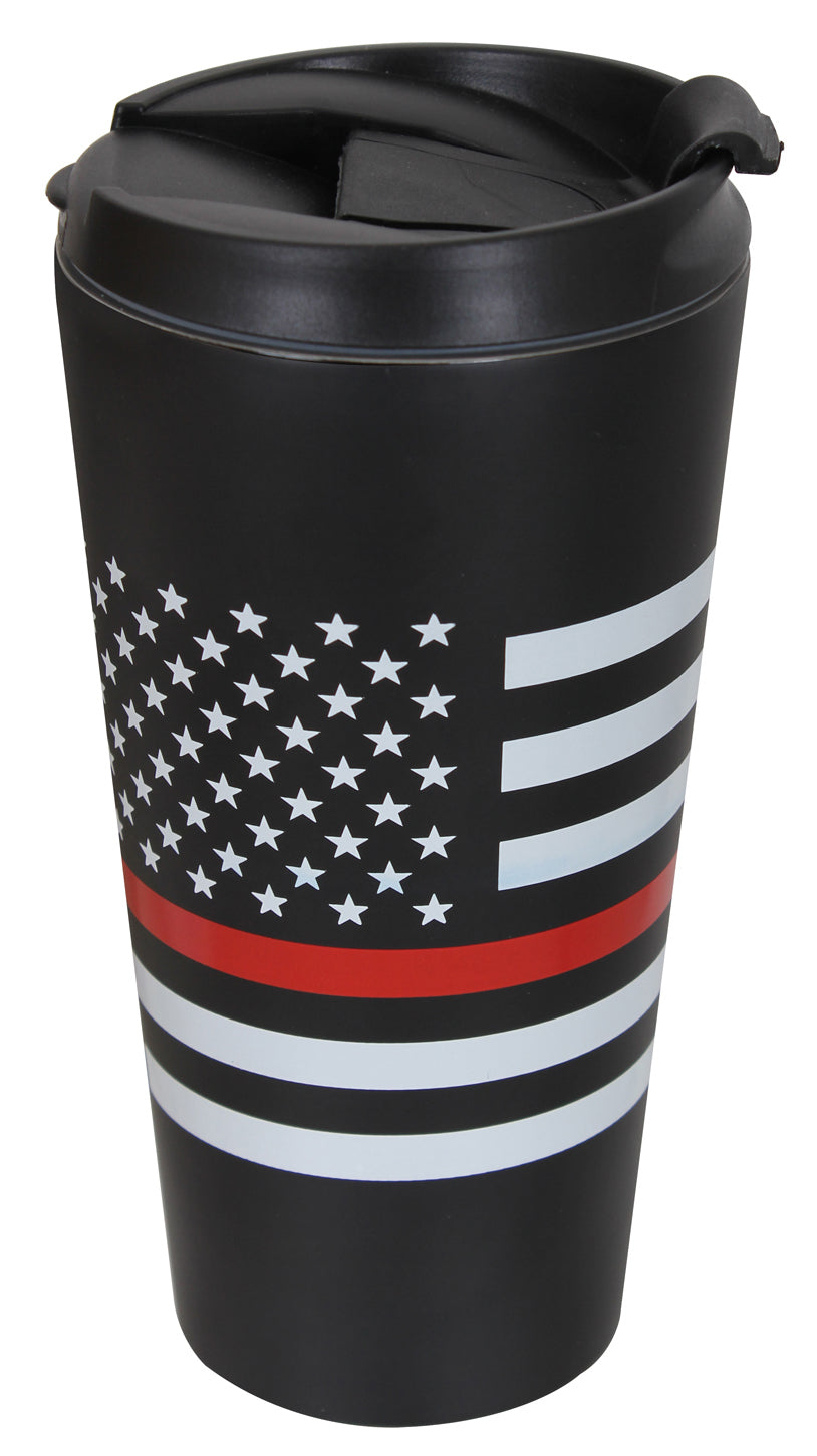 Thin Red Line Flag Travel Mug