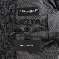 Gray wool two button blazer