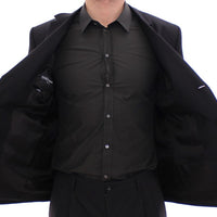 Black wool slim fit blazer