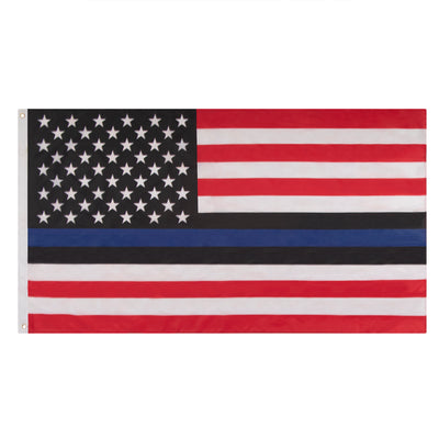 Red, White, and Blue Thin Blue Line US Flag - 3' X 5'