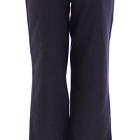 Blue Cropped Cotton Pants