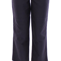 Blue Cropped Cotton Pants