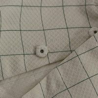 White Cotton Checkered Shirt Top