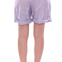 Purple Above-Knee Wrap Shorts
