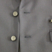 Blue wool two button blazer