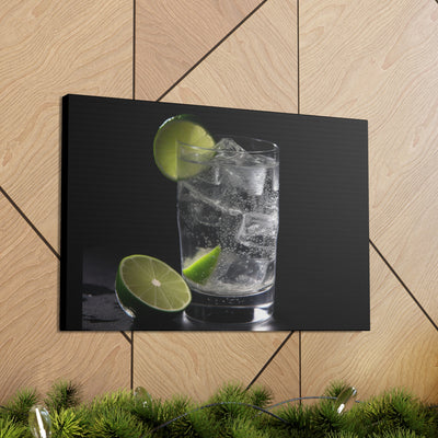 Vodka Tonic with Lime on Canvas Gallery Wraps