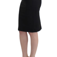 Black Straight Pencil Skirt