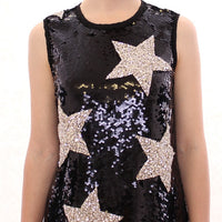 Masterpiece black crystal swarovski stars sheath dress