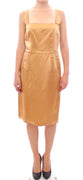 Bronze silk sheath dress