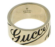 GUCCI JEWELS Mod. ICON PRINT  Anello/Ring ORO BIANCO/WHITE GOLD Size 56