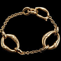 GUCCI JEWELS Mod. BAMBOO  Bracciale/Bracelet ORO GIALLO/GOLD L. 18 cm