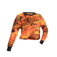 Women Camo Long Sleeve Crop Top