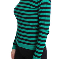 Green Black Silk Cashmere Sweater