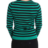 Green Black Silk Cashmere Sweater