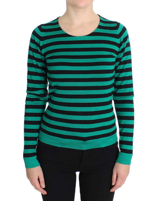 Green Black Silk Cashmere Sweater