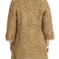 Beige Wool Blend Cape Sweater