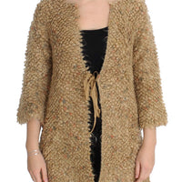 Beige Wool Blend Cape Sweater