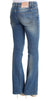 Blue Wash Cotton Stretch Flare Bootcut Jeans