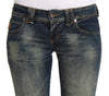 Blue Wash Skinny Low Cotton Stretch Denim Jeans