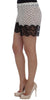 White Black Floral Lace Silk Sleepwear Shorts