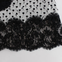 Black Silk Lace Babydoll Lingerie Top