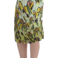 Multicolor Organza Pencil Skirt