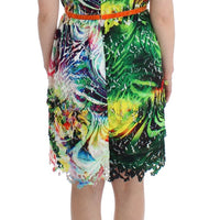 Multicolor Organza Sheath Dress