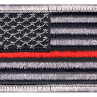 Thin Red Line US Flag Patch - Hook Back