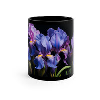 Irises All Around 11oz Black Mug