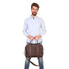 Trussardi - 71B984T Messenger Bag, Grey or Brown