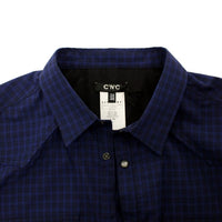Blue checkered cotton shirt