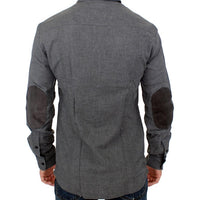 Gray cotton slim fit shirt