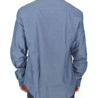 Blue cotton dress shirt