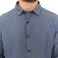 Blue cotton dress shirt