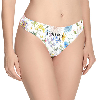 Floral Ladies Only Women's All Over Print Thongs