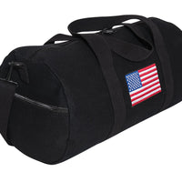 U.S. Flag Canvas Shoulder Duffle Bag