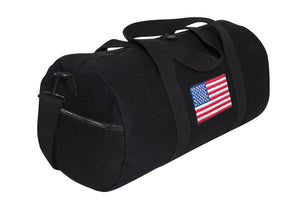 U.S. Flag Canvas Shoulder Duffle Bag