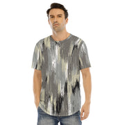 Men's Hip Hop Tye Dye Short Sleeve T-shirt with Curved Hem