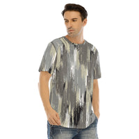 Men's Hip Hop Tye Dye Short Sleeve T-shirt with Curved Hem