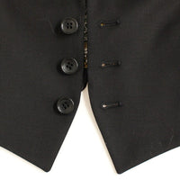 Black Silk Scarf Back Blazer Jacket