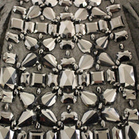 Black Crystal Handmade Above Knee Skirt