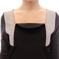 Black Gray Longsleeve Pullover Sweater