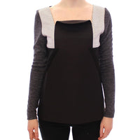 Black Gray Longsleeve Pullover Sweater